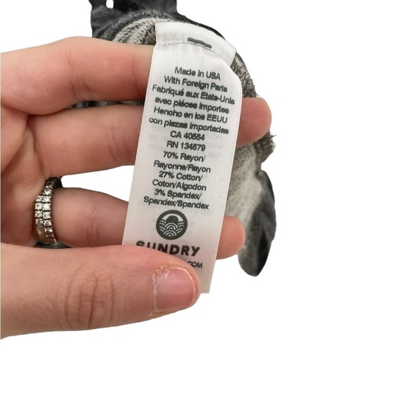 Sundry x Evereve Casual Stripe Skirt 4/L - Picture 4 of 4